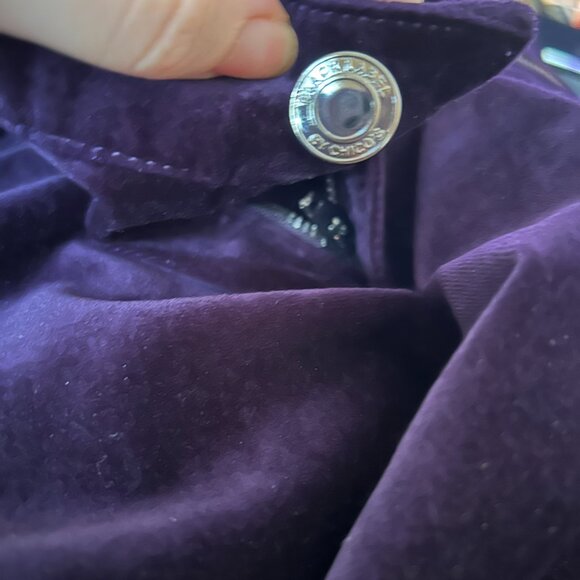 NWOT Chico’s Black Label Women’s Purple Velour Zipper Statement Pants Size S - Picture 12 of 14